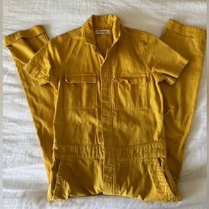 Madewell Yellow Short Sleeve Coveralls